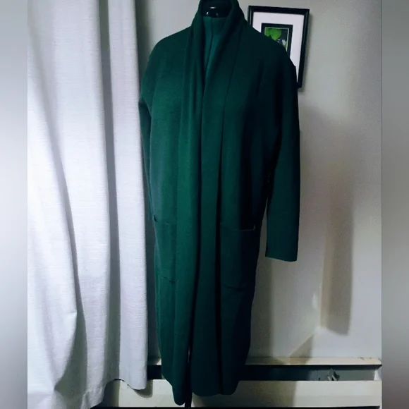 MaxSport Double Knit Shawl Collar Teal Cardigan, Sz L NWT - Picture 11 of 12